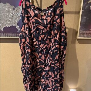 Black and Brown Patterned Sleeveless Dress